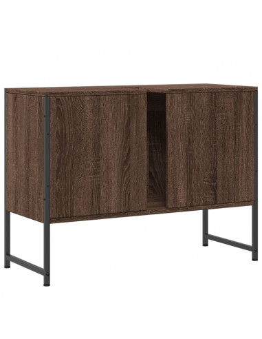 Mobile Lavabo Bagno Rovere Marrone 60x30x60cm Legno Multistrato