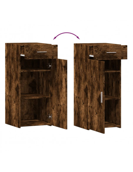 Credenza Rovere Fumo 40x42,5x93 cm in Legno Multistrato