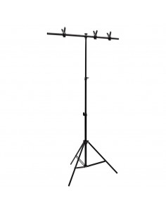 Supporto per Sfondo a T Nero 91x60x(70-200) cm 2