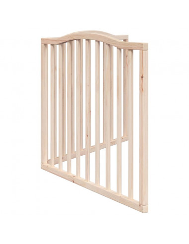 Cancello per Cani Pieghevole 2 Pannelli 160 cm Legno di Pioppo