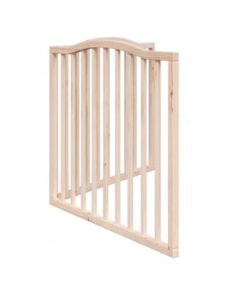 Cancello per Cani Pieghevole 2 Pannelli 160 cm Legno di Pioppo