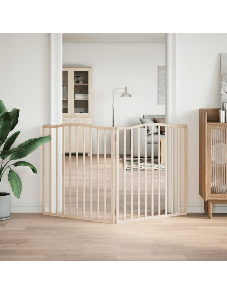 Cancello per Cani Pieghevole 2 Pannelli 160 cm Legno di Pioppo