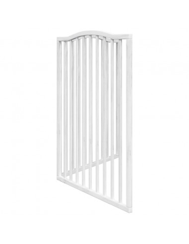 Cancello per Cani Pieghevole 2 Pannelli Bianco 160 cm Pioppo