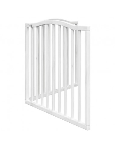 Cancello per Cani Pieghevole 2 Pannelli Bianco 160 cm Pioppo