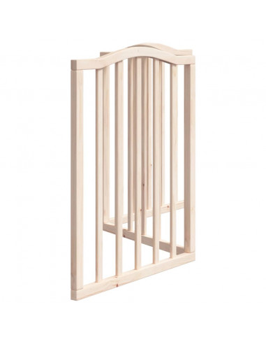 Cancello per Cani Pieghevole 3 Pannelli 150 cm Legno di Pioppo