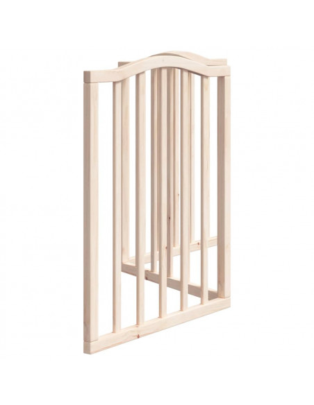 Cancello per Cani Pieghevole 3 Pannelli 150 cm Legno di Pioppo