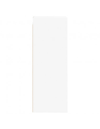 Mobile a Muro con Ante in Vetro Bianco 35x37x100 cm