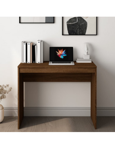 Scrivania Rovere Marrone 90x40x72 cm in Legno Multistrato