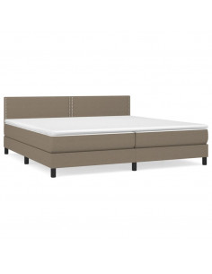 Giroletto a Molle con Materasso Tortora 200x200 cm in Tessuto 2