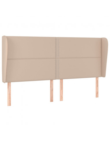 Testiera ad Orecchio Cappuccino 183x23x118/128 cm in Similpelle