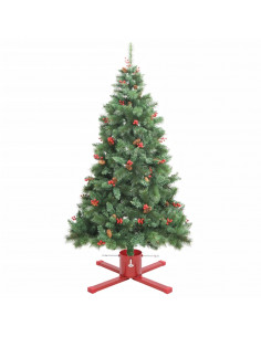 Supporto per Albero di Natale Rosso 61x61x15,5 cm 2