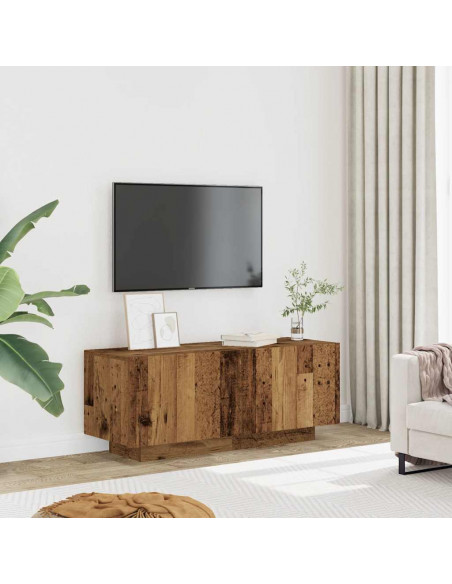 Mobile Porta TV con LED Legno Antico 100x35x40 cm Truciolato