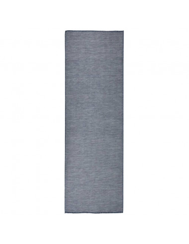 Tappeto da Esterni a Tessitura Piatta 80x250 cm Blu