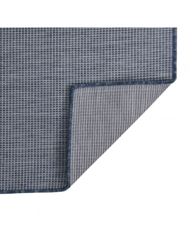 Tappeto da Esterni a Tessitura Piatta 80x250 cm Blu