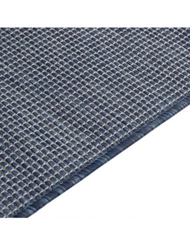 Tappeto da Esterni a Tessitura Piatta 80x250 cm Blu