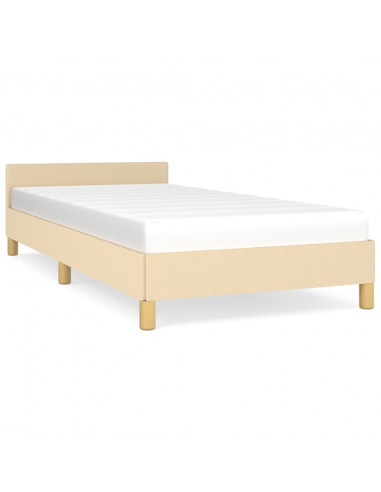 Giroletto con Testiera Crema 100x200 cm in Tessuto