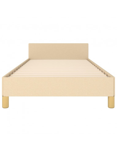 Giroletto con Testiera Crema 100x200 cm in Tessuto