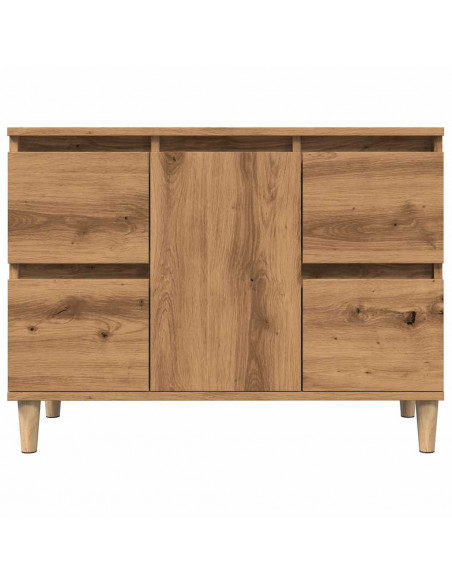 Mobile Lavabo Rovere Artigianale 80x33x60 cm Legno Multistrato