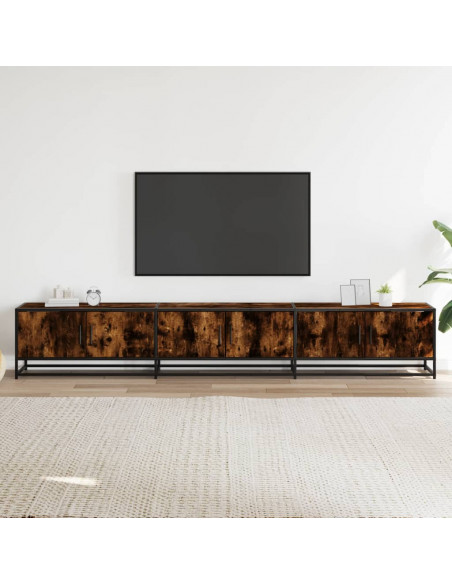 Mobile Porta TV Rovere Fumo 240x35x41 cm in Truciolato