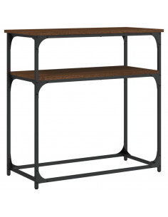 Tavolino Consolle Rovere Marrone 75x35,5x75cm Legno Multistrato 2