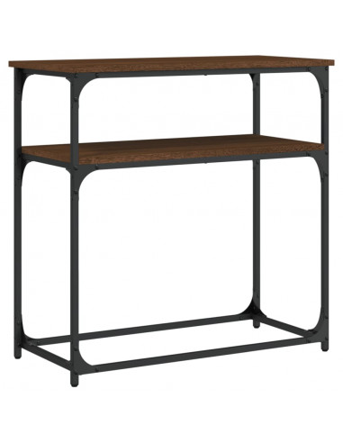 Tavolino Consolle Rovere Marrone 75x35,5x75cm Legno Multistrato