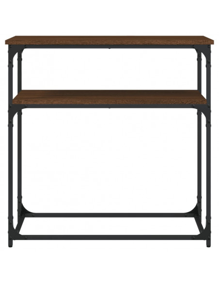 Tavolino Consolle Rovere Marrone 75x35,5x75cm Legno Multistrato