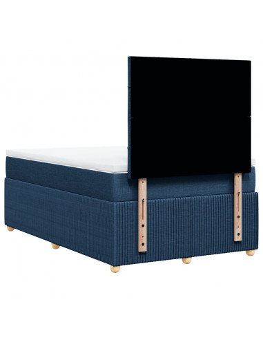 Giroletto a Molle con Materasso Blu 120x190 cm in Tessuto