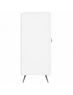 Credenza Bianca 90x34x80 cm in Legno Multistrato 2