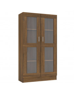 Mobile Vetrina Rovere Marrone 82,5x30,5x150cm Legno Multistrato 2
