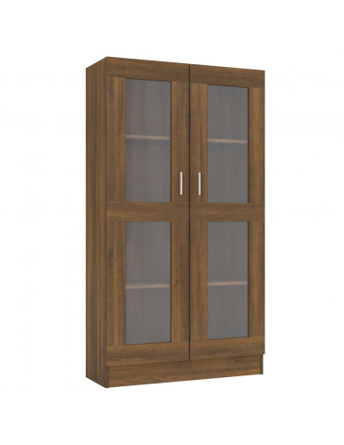 Mobile Vetrina Rovere Marrone 82,5x30,5x150cm Legno Multistrato