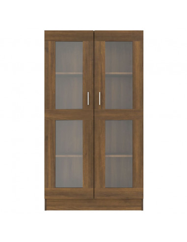 Mobile Vetrina Rovere Marrone 82,5x30,5x150cm Legno Multistrato