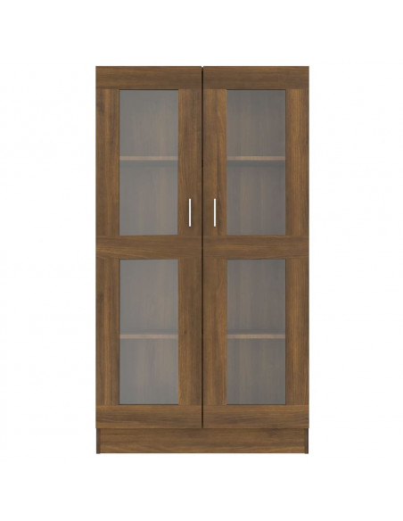 Mobile Vetrina Rovere Marrone 82,5x30,5x150cm Legno Multistrato