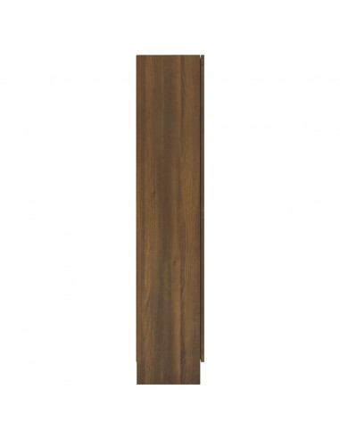 Mobile Vetrina Rovere Marrone 82,5x30,5x150cm Legno Multistrato