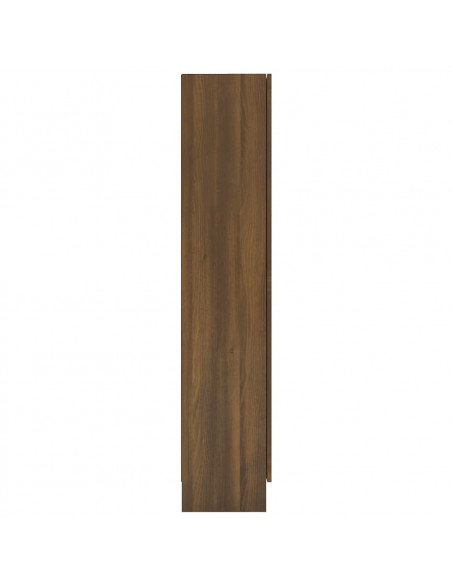Mobile Vetrina Rovere Marrone 82,5x30,5x150cm Legno Multistrato