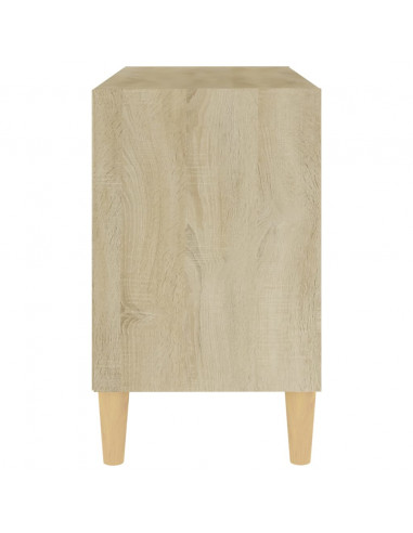 Mobile TV con Gambe Legno Massello Rovere Sonoma 69,5x30x50 cm