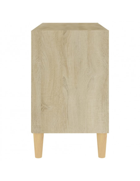 Mobile TV con Gambe Legno Massello Rovere Sonoma 69,5x30x50 cm