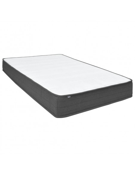 Letto a Molle Grigio Scuro in Tessuto 140x200 cm