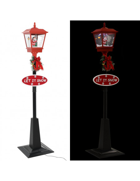 Lampione di Natale con Babbo Natale 180 cm LED