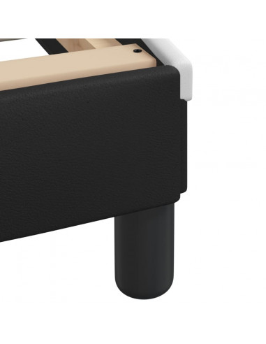 Giroletto con Testiera Bianco e Nero 200x200 cm in Similpelle