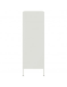 Credenza Bianca 68x39x113 cm in Acciaio 2