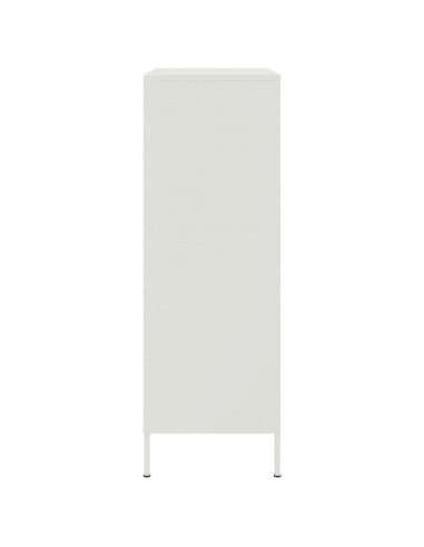 Credenza Bianca 68x39x113 cm in Acciaio