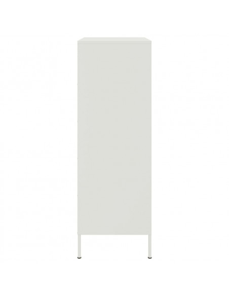 Credenza Bianca 68x39x113 cm in Acciaio