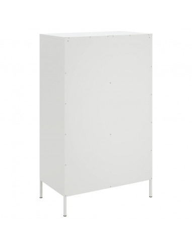 Credenza Bianca 68x39x113 cm in Acciaio