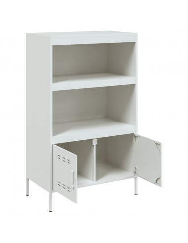 Credenza Bianca 68x39x113 cm in Acciaio