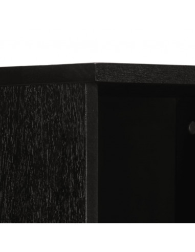 Mobile da Bagno Nero 38x33x160 cm in Legno Massello di Mango