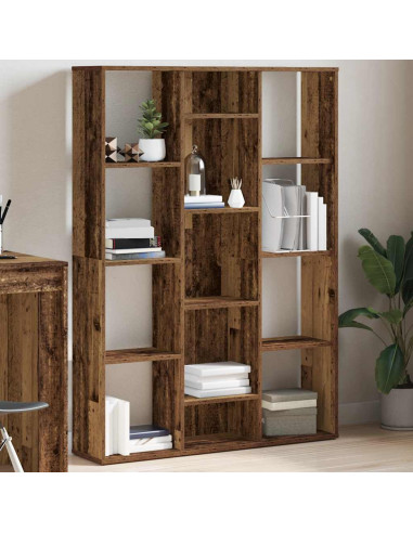 Libreria/Divisorio Legno Vecchio 100x24x140 cm in Truciolato