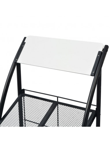 Portariviste 47x40x134 cm Nera e Bianca A4