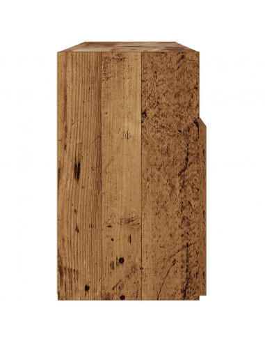 Mobile Porta TV con LED Legno Antico 120x30x50 cm Multistrato