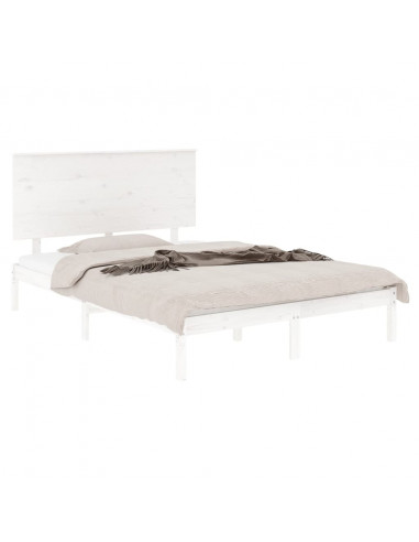 Giroletto Bianco in Legno Massello di Pino 140x190 cm