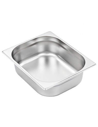 Contenitori Gastronorm 4 pz GN 1/2 100 mm in Acciaio Inox